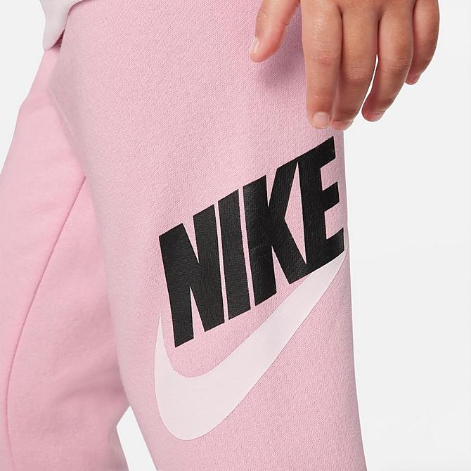 Back Right view of Kids' Toddler Nike Metallic Futura Logo Pullover Hoodie and Jogger Pants Set Click to zoom