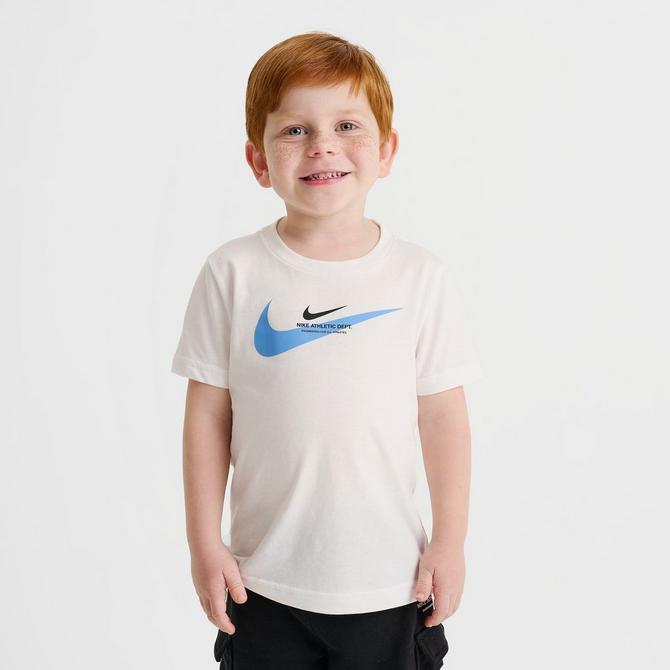 [angle] view of Kids' Toddler Nike Athletic Department T-Shirt and Cargo Shorts Set in Black/White Click to zoom