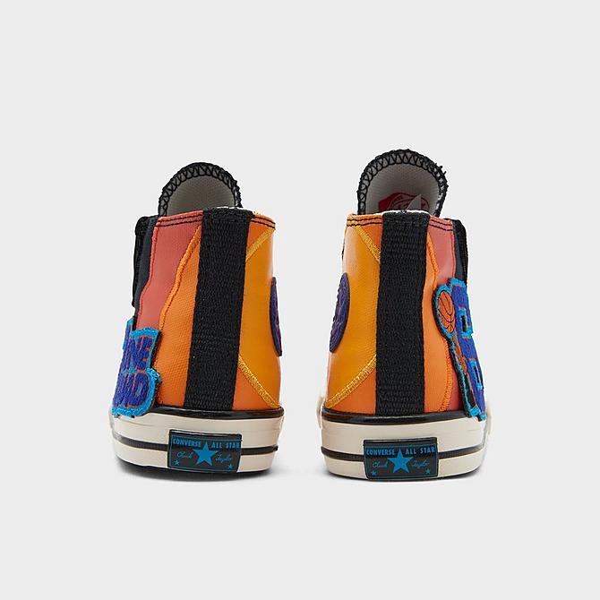 Left view of Kids' Toddler Converse x Space Jam Chuck Taylor All Star 70 High Top Casual Shoes in Black/Light Blue Fury/Mantra Orange/Bright Mandarin Click to zoom