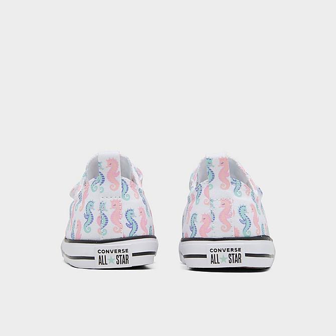 Left view of Girls' Toddler Converse Chuck Taylor All Star Easy-On Seahorses Casual Shoes in White/Storm Pink/Light Dew Click to zoom