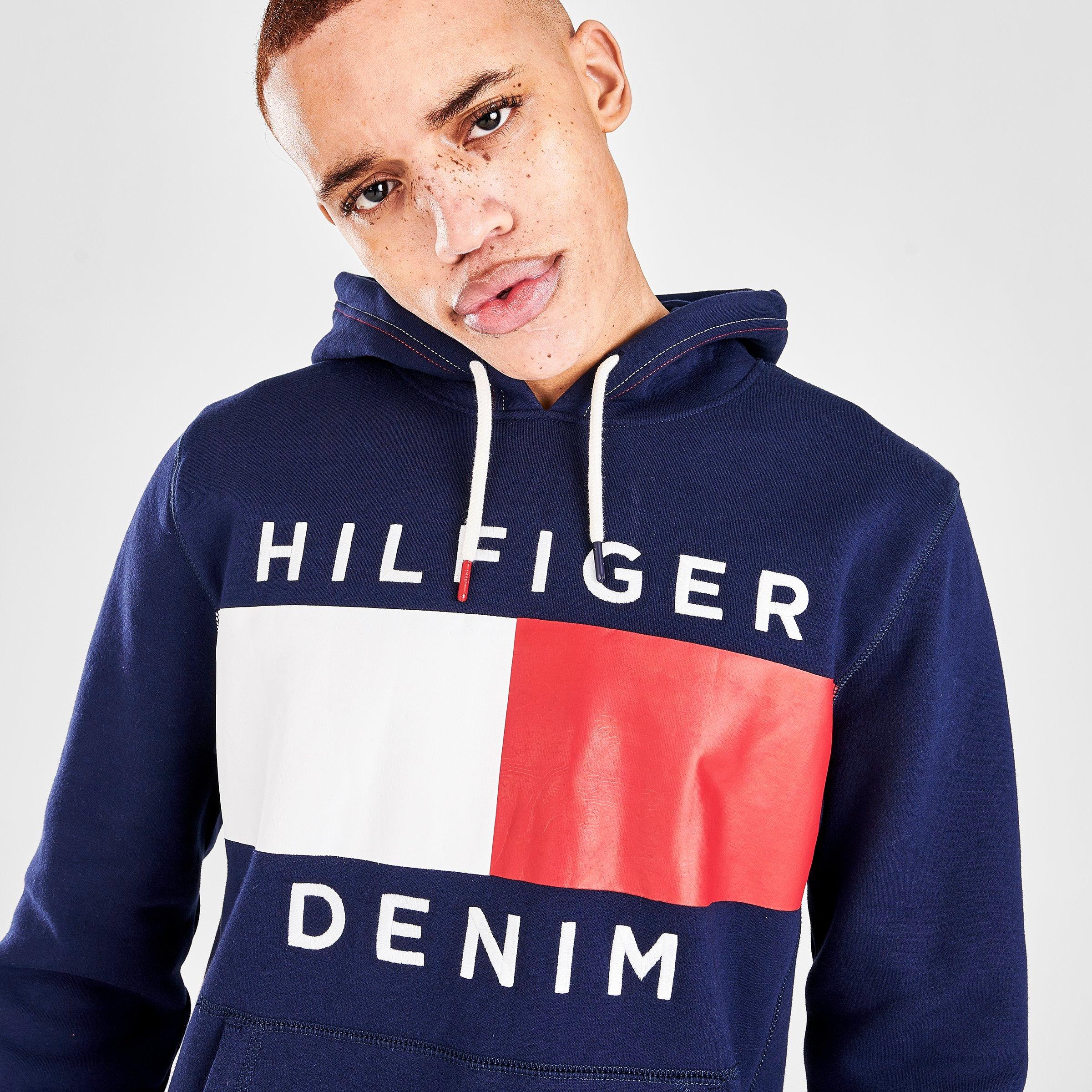 tommy hilfiger brooks logo print hoodie