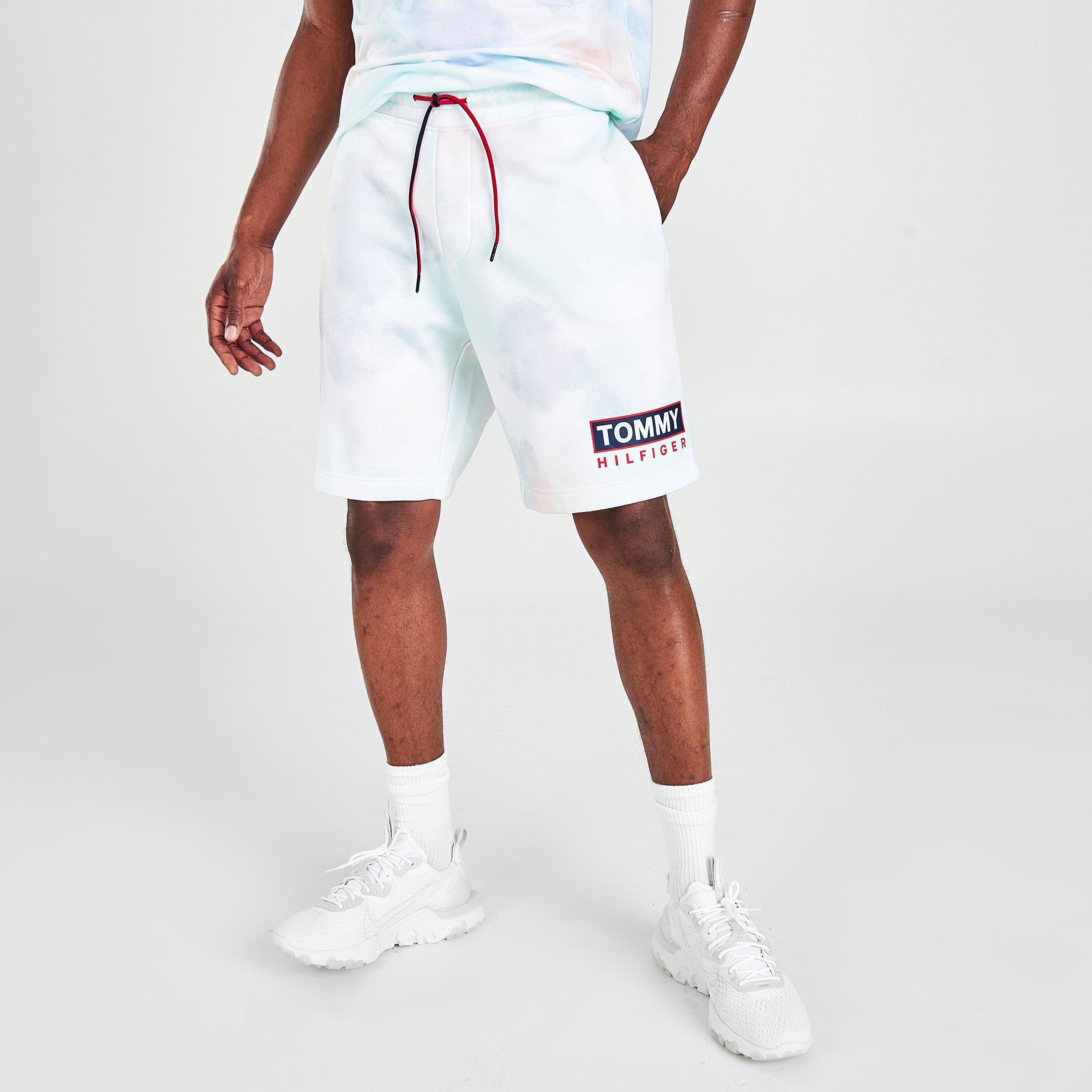 tommy hilfiger mens white shorts