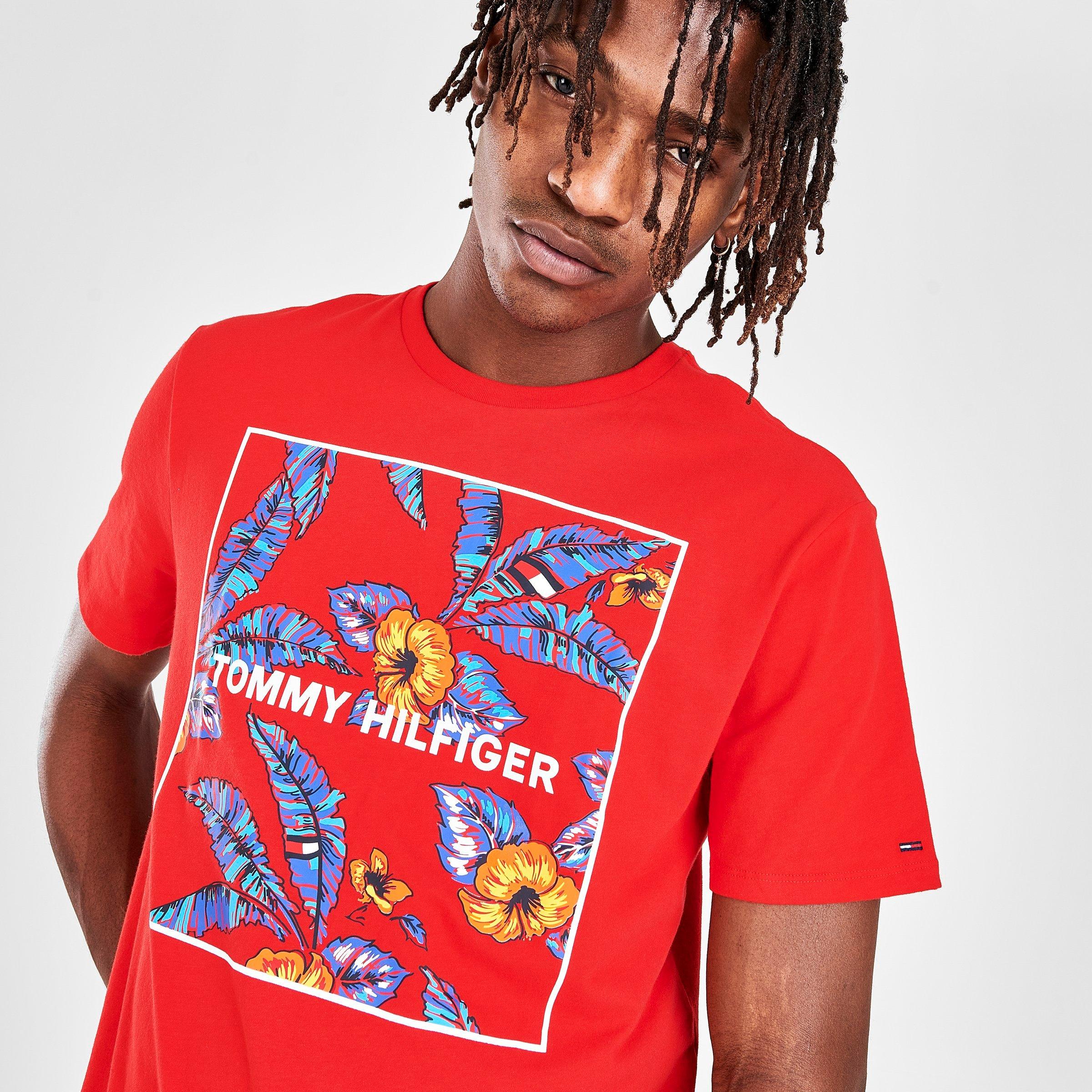 tommy hilfiger red t shirt mens