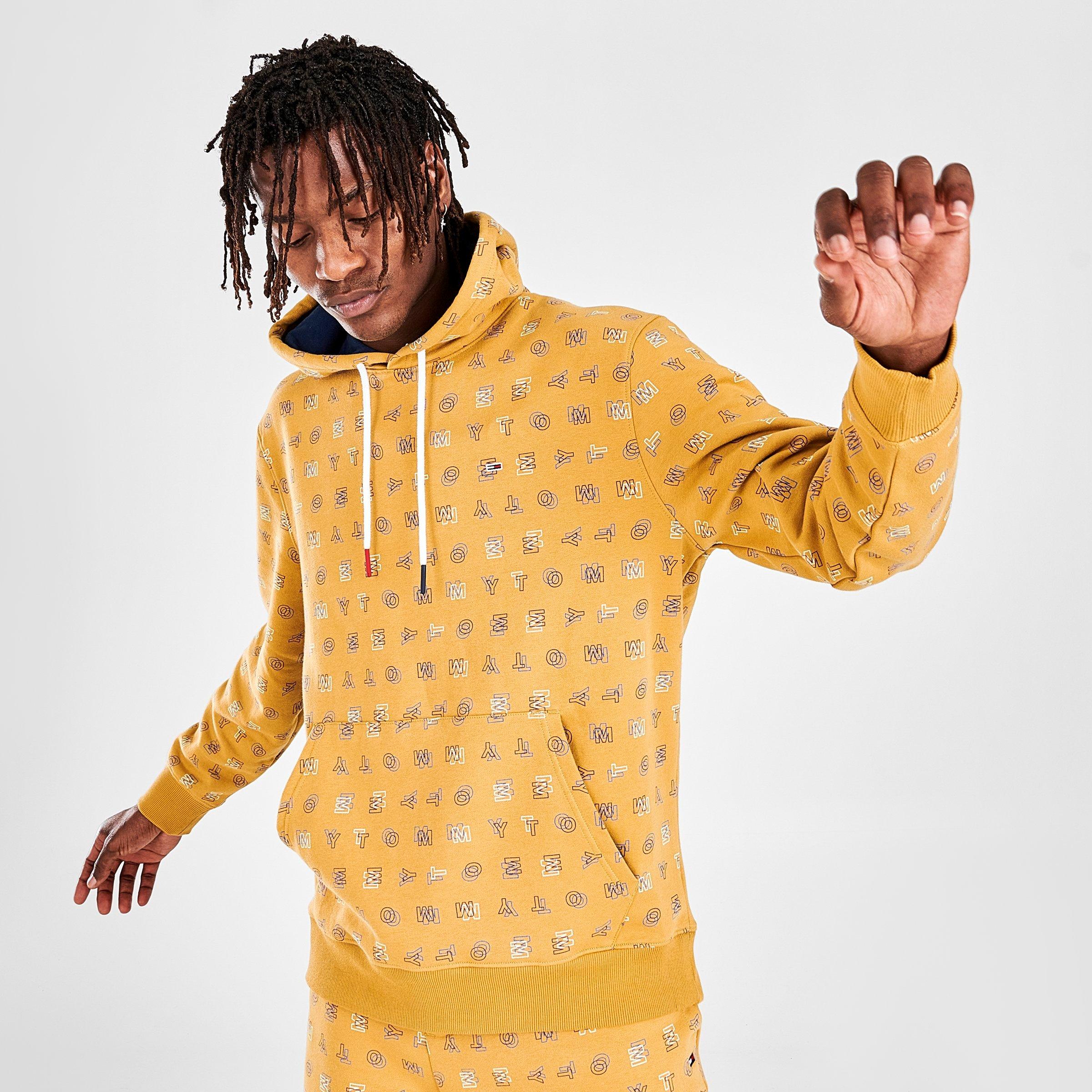 tommy hilfiger yellow hoodie mens