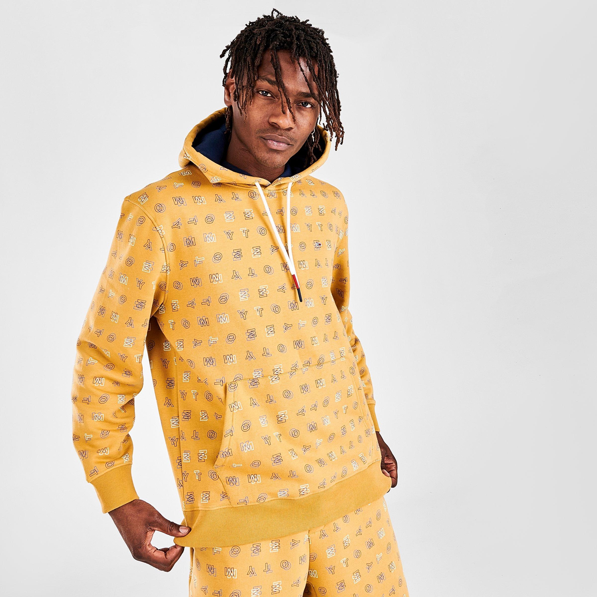 tommy hilfiger yellow hoodie mens