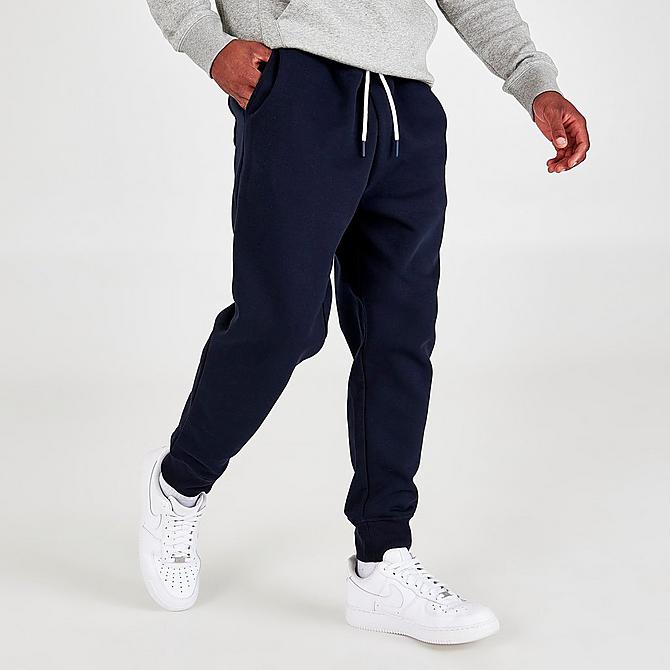 Back Left view of Men's Tommy Jeans Edward Jogger Pants in Navy Click to zoom
