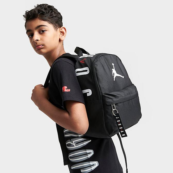 Front view of Air Jordan Mini Backpack in Black Click to zoom