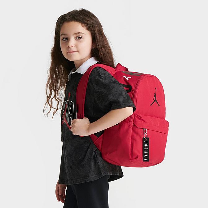 Jordan Kids Air Mini Backpack in Red/Red 100% Polyester Finish Line Accessories Bags Rucksacks 