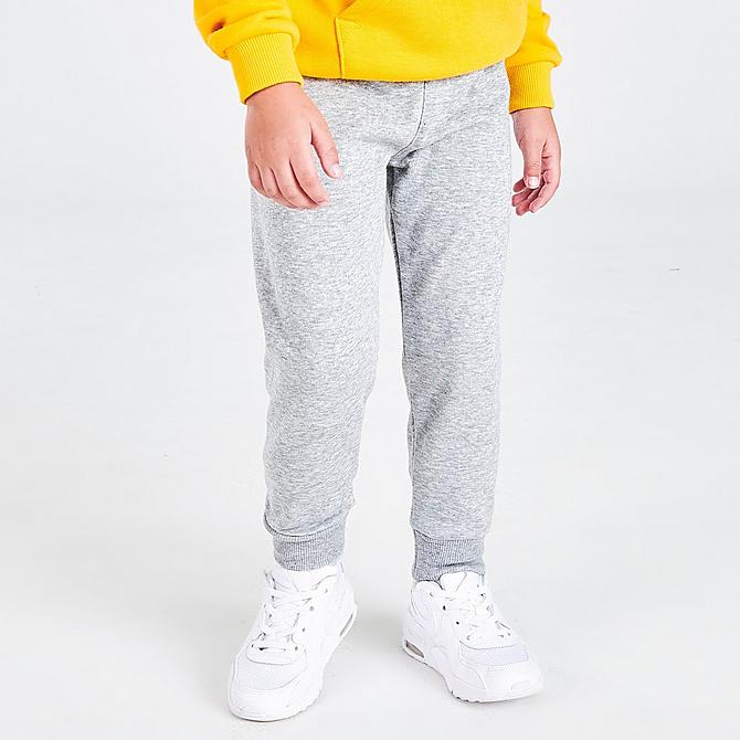 Back Right view of Boys' Toddler Converse Dino Friends Hoodie and Jogger Pants Set in Yellow/Grey Click to zoom