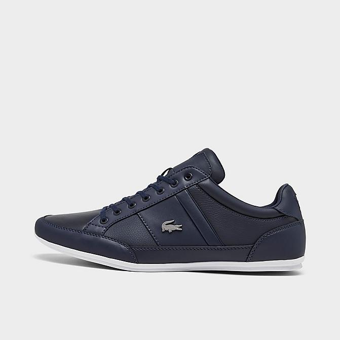 Right view of Men's Lacoste Chaymon BL 1 Casual Shoes in Navy/White Click to zoom