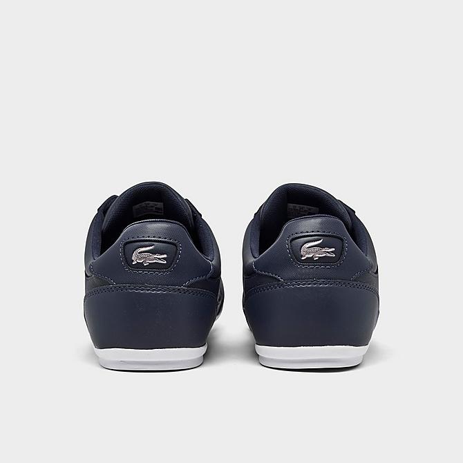 Left view of Men's Lacoste Chaymon BL 1 Casual Shoes in Navy/White Click to zoom