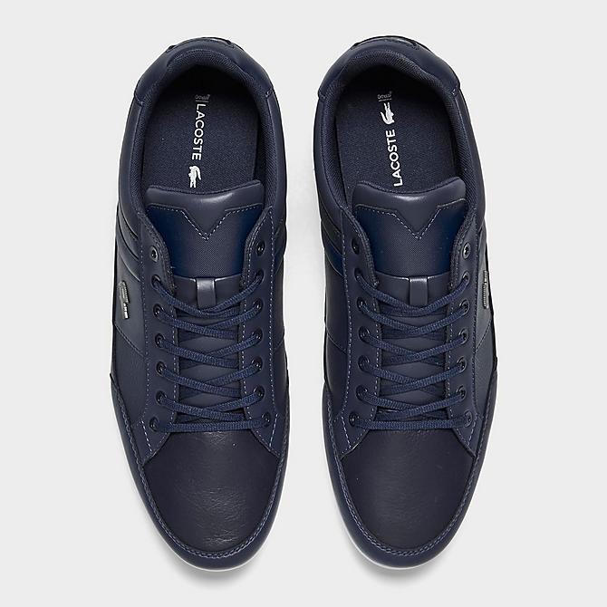 Back view of Men's Lacoste Chaymon BL 1 Casual Shoes in Navy/White Click to zoom
