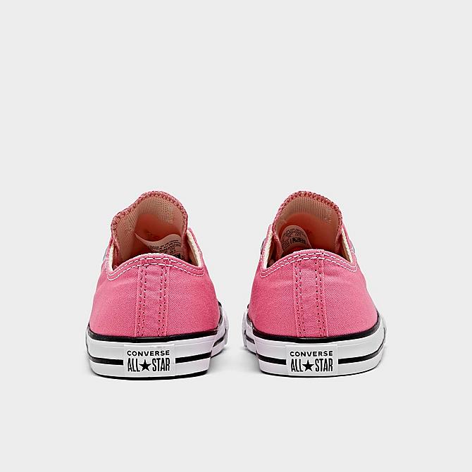 Left view of Girls' Toddler Converse Chuck Taylor Low Top Casual Shoes in Pink Click to zoom