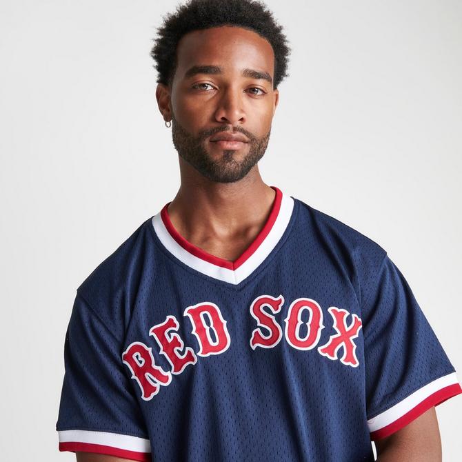 Shop Mitchell & Ness Boston Red Sox 97 Nomar Garciaparra Ball Park Jersey  ABPJ3358-BRS97NGANAVY blue