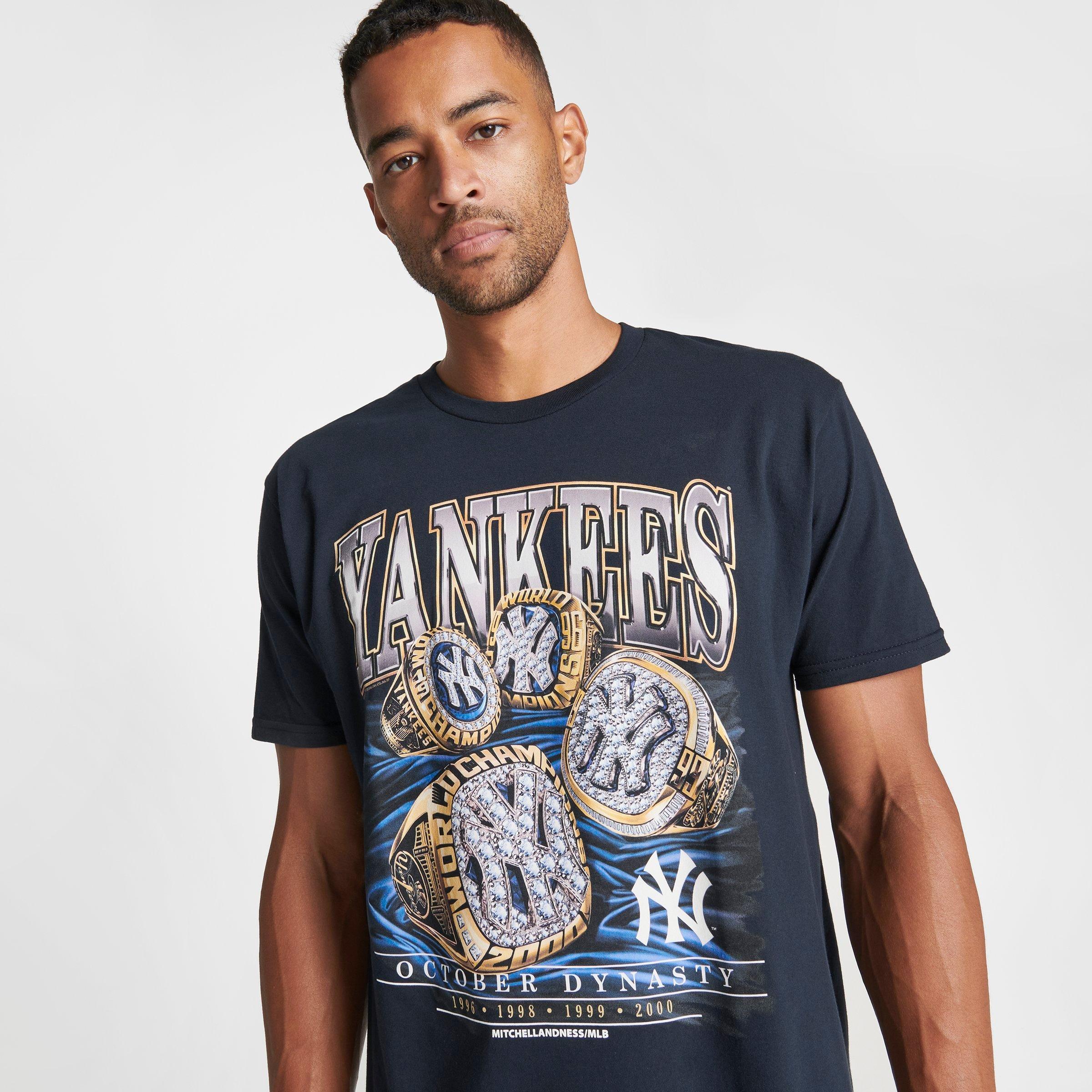 Men's Mitchell u0026 Ness New York Yankees MLB Dynasty Rings Graphic T-Shirt|  Finish Line