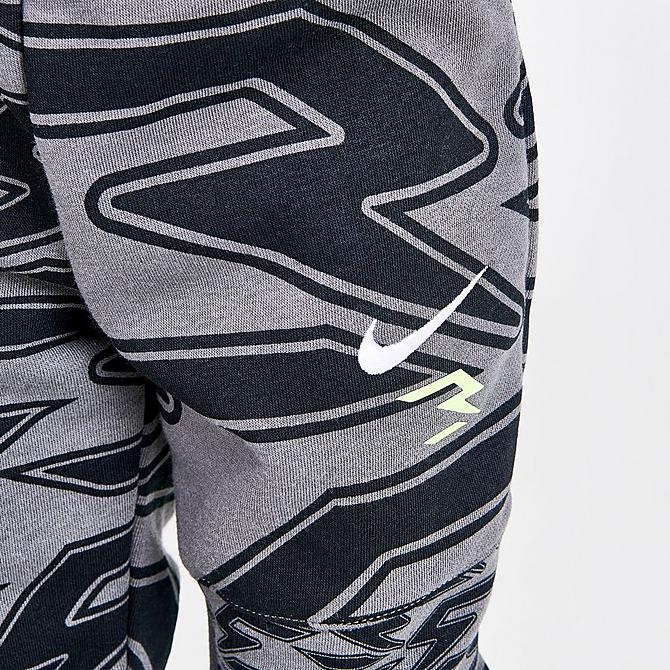 On Model 5 view of Boys' Toddler Nike RW3 Signature Jogger Pants in Iron Grey/Volt Click to zoom
