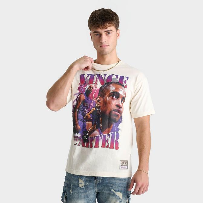[angle] view of Men's Mitchell & Ness Vince Carter NBA Legends Collage Graphic T-Shirt in Vintage White Click to zoom