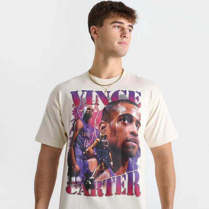 [angle] view of Men's Mitchell & Ness Vince Carter NBA Legends Collage Graphic T-Shirt in Vintage White Click to zoom