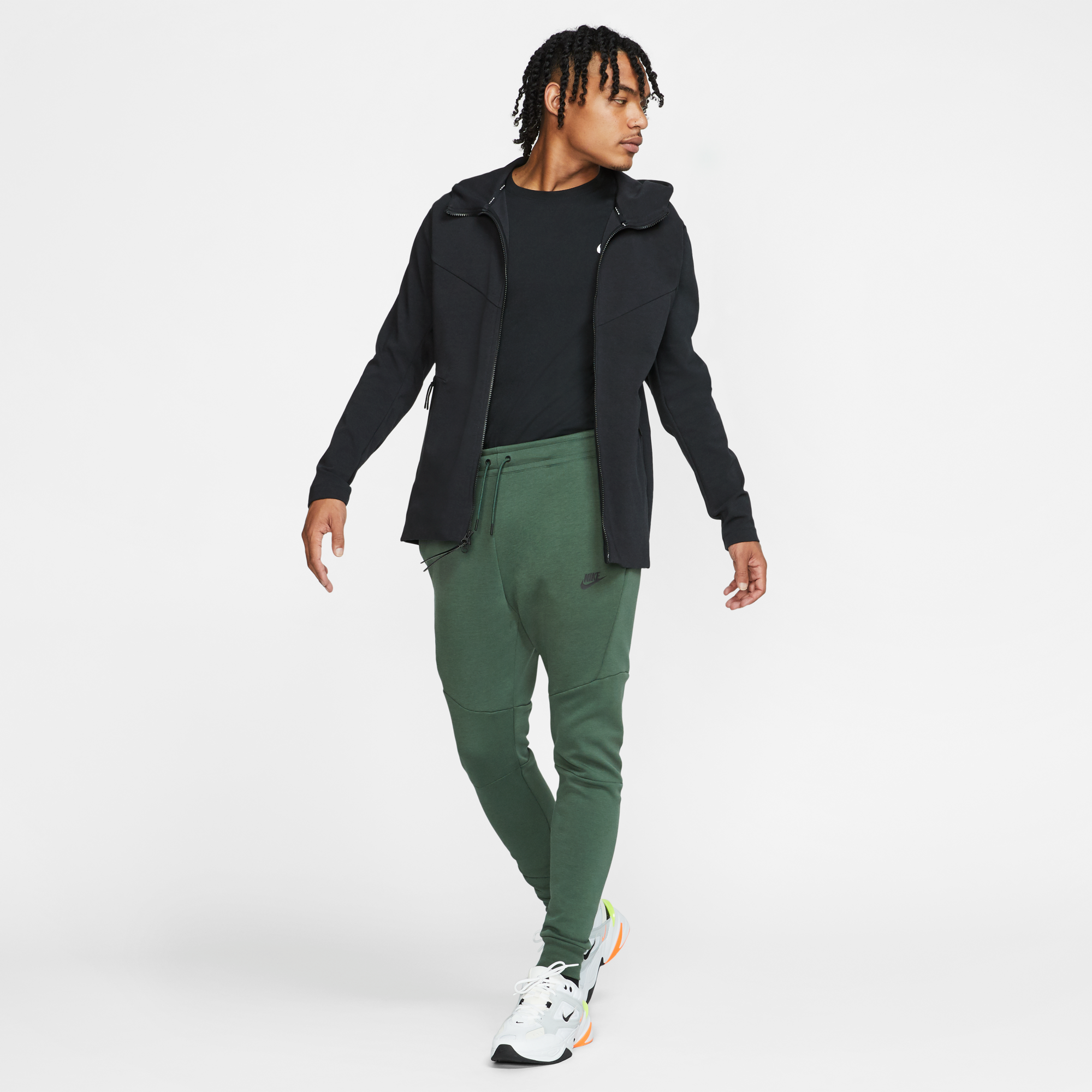 green nike tech fleece joggers