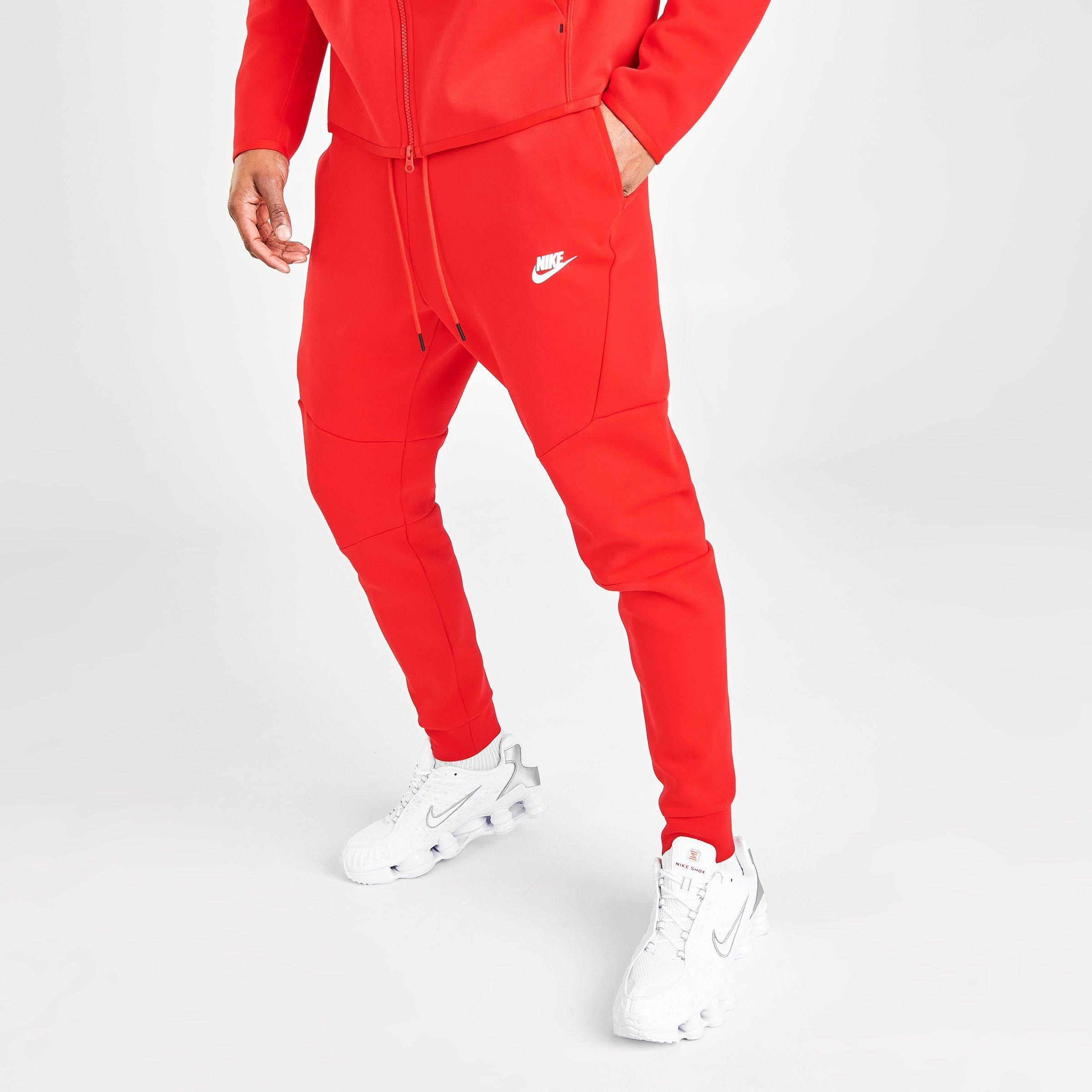 nike red fleece pants