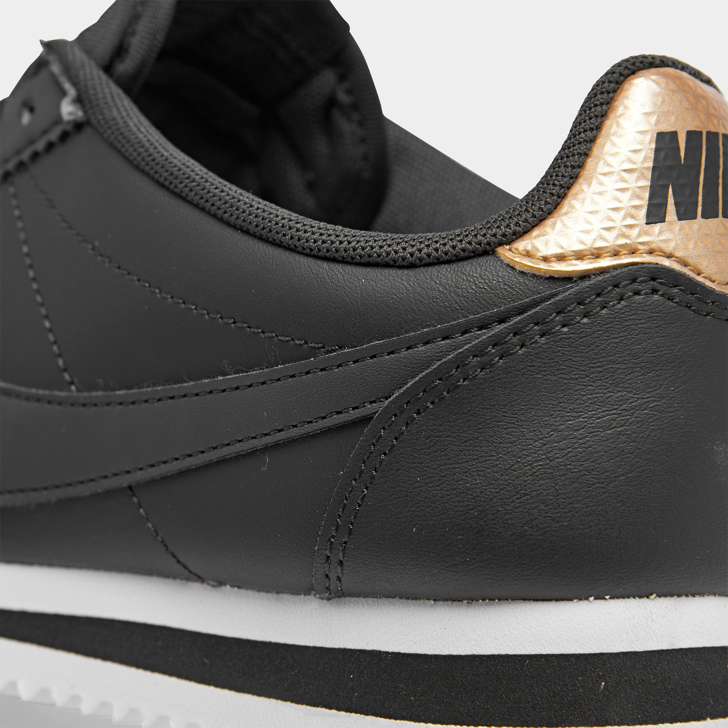 women's nike classic cortez leather metallic casual shoes