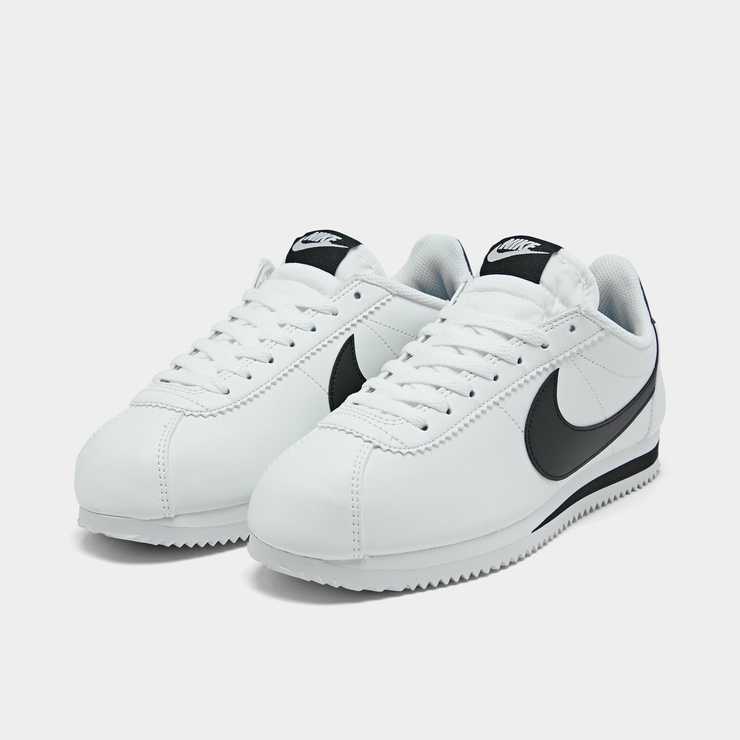 womens nike cortez white and black