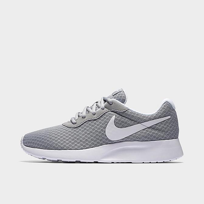 Right view of Women's Nike Tanjun Casual Shoes in Wolf Grey/White Click to zoom