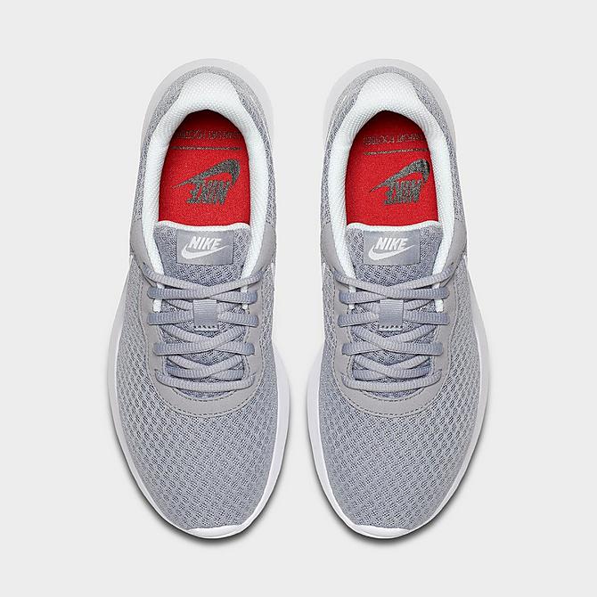 Back view of Women's Nike Tanjun Casual Shoes in Wolf Grey/White Click to zoom
