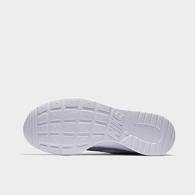 Bottom view of Women's Nike Tanjun Casual Shoes in Wolf Grey/White Click to zoom