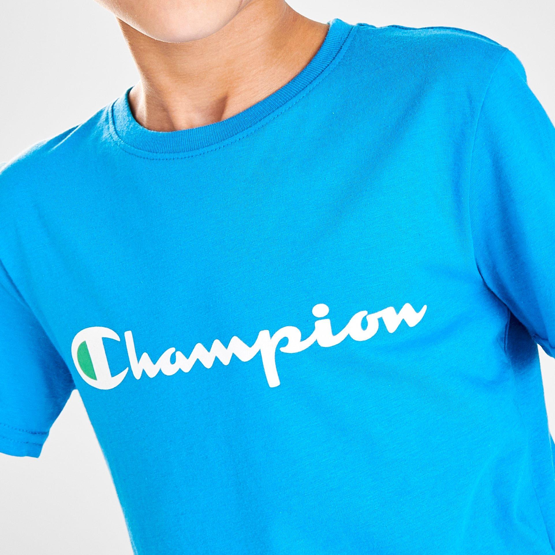 champion t shirt kids blue