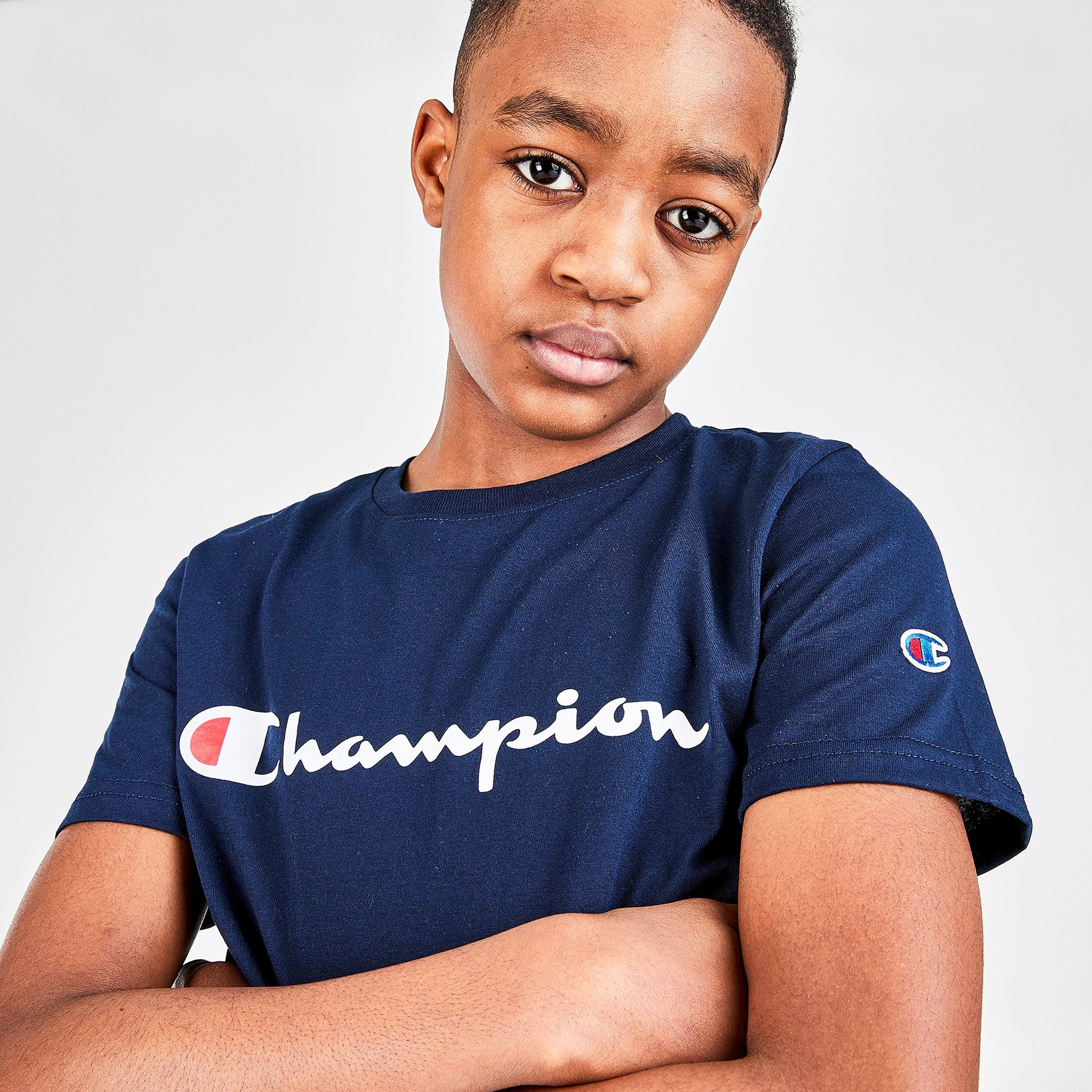 champion t shirt kids navy