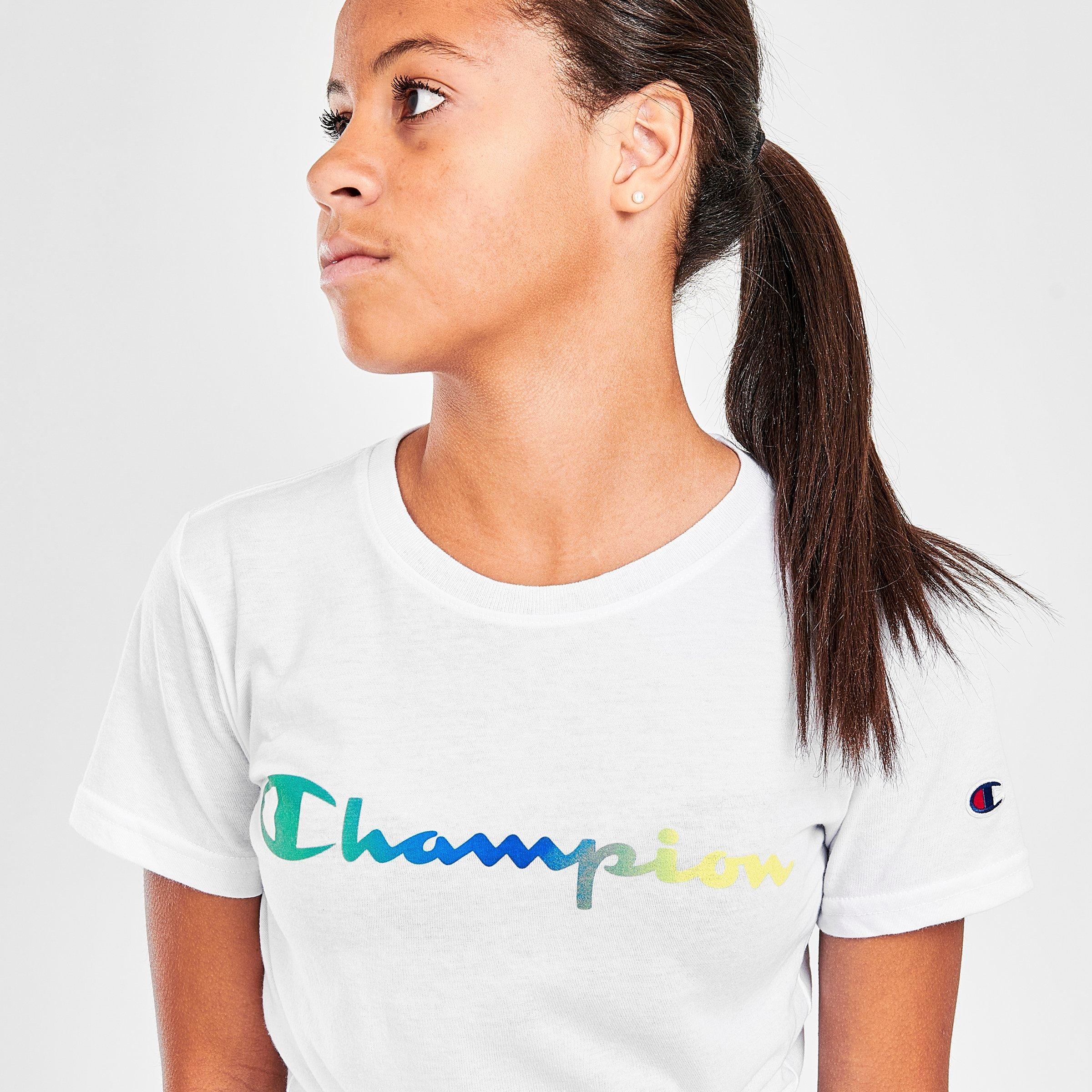 champion t shirt kids white