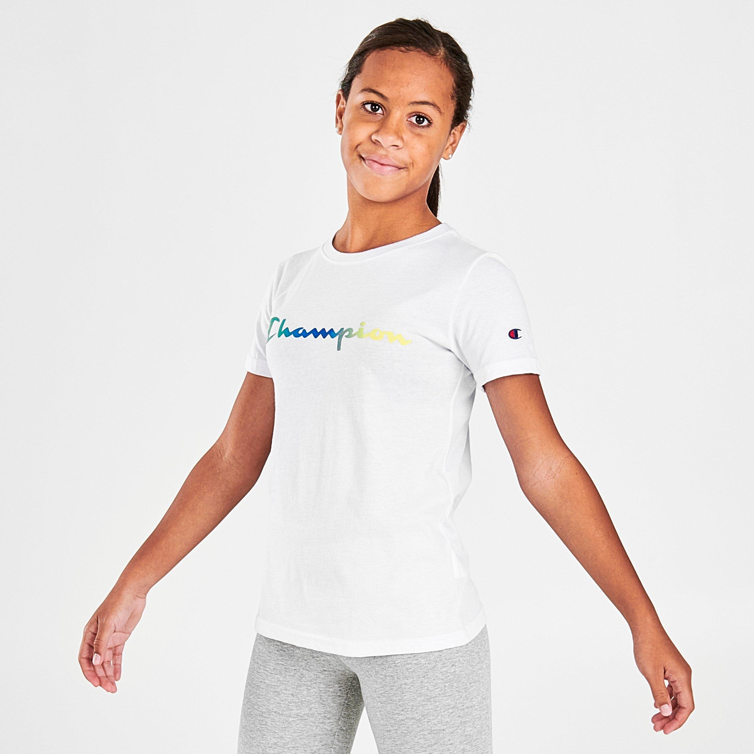 champion t shirt kids white