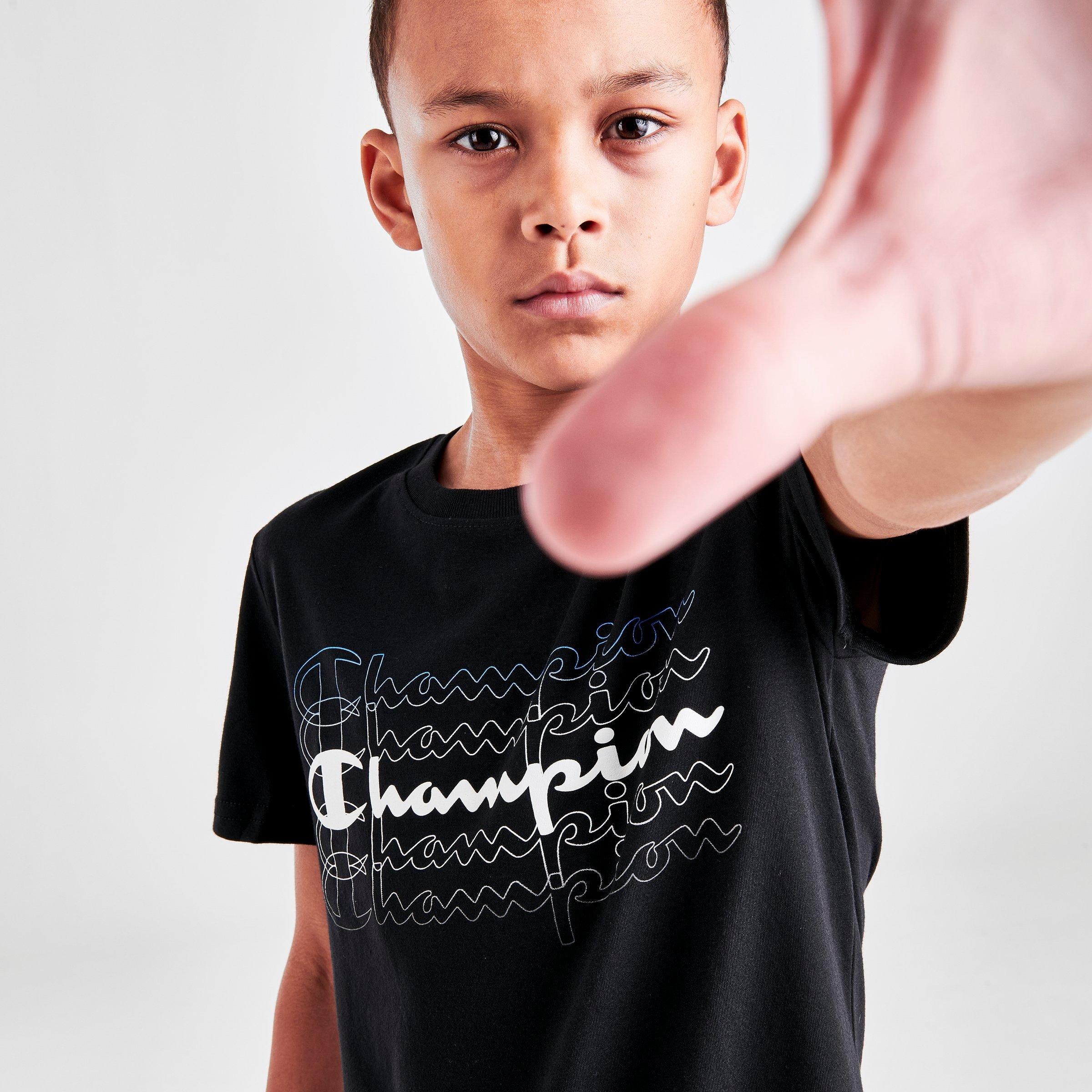 boys black champion shirt