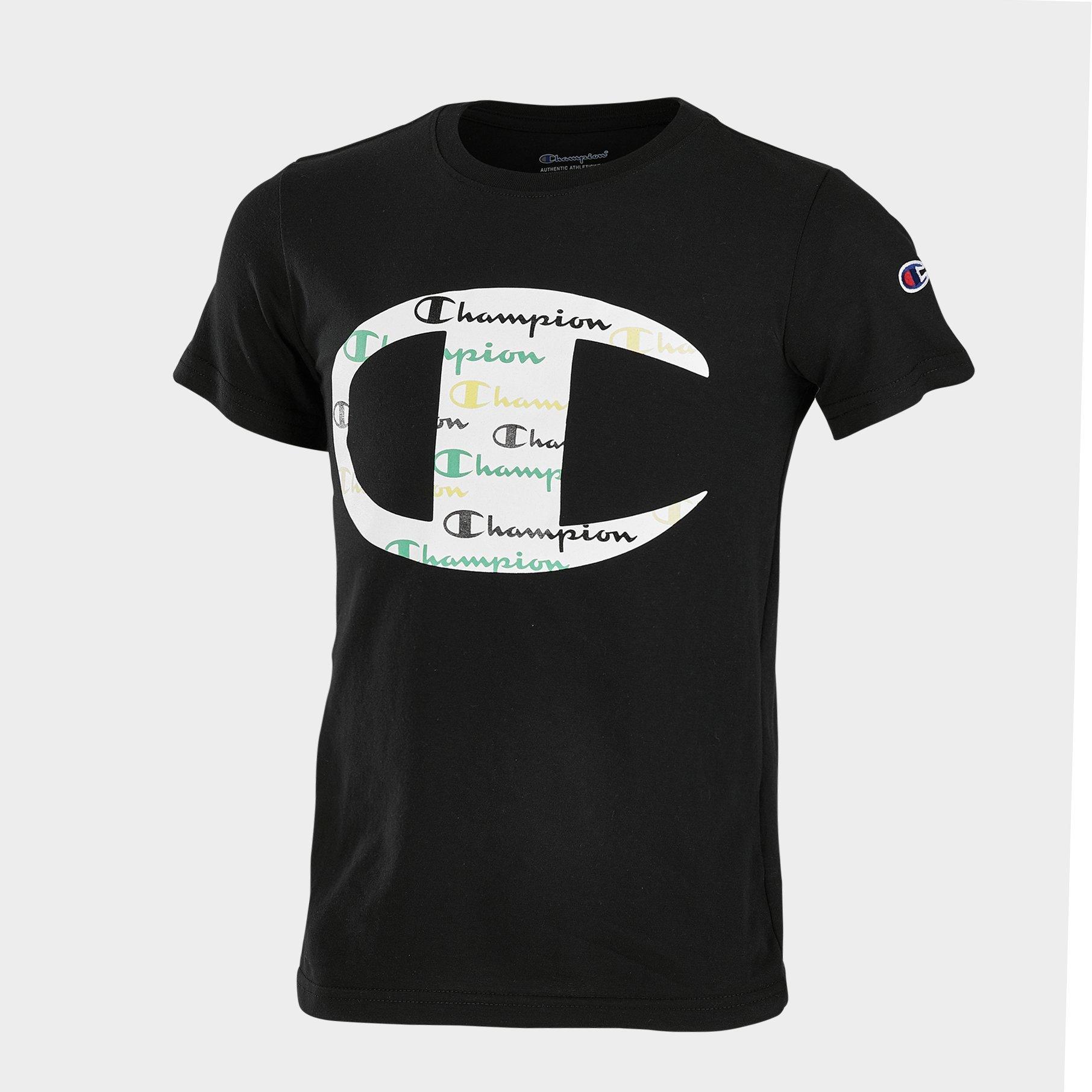 champion logo print t shirt