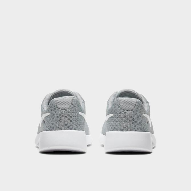 Left view of Boys' Big Kids' Nike Tanjun Casual Shoes in Wolf Grey/White/White Click to zoom