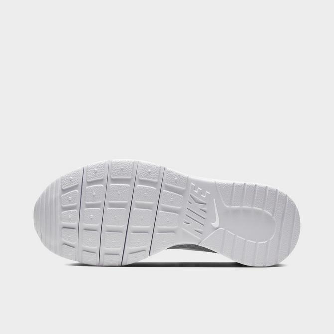 Bottom view of Boys' Big Kids' Nike Tanjun Casual Shoes in Wolf Grey/White/White Click to zoom