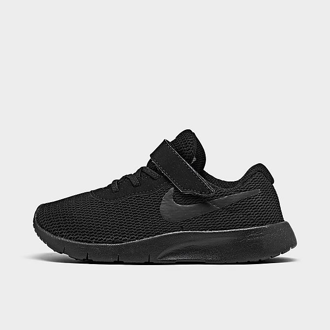 Right view of Boys' Toddler Nike Tanjun Casual Shoes in Black/Black Click to zoom
