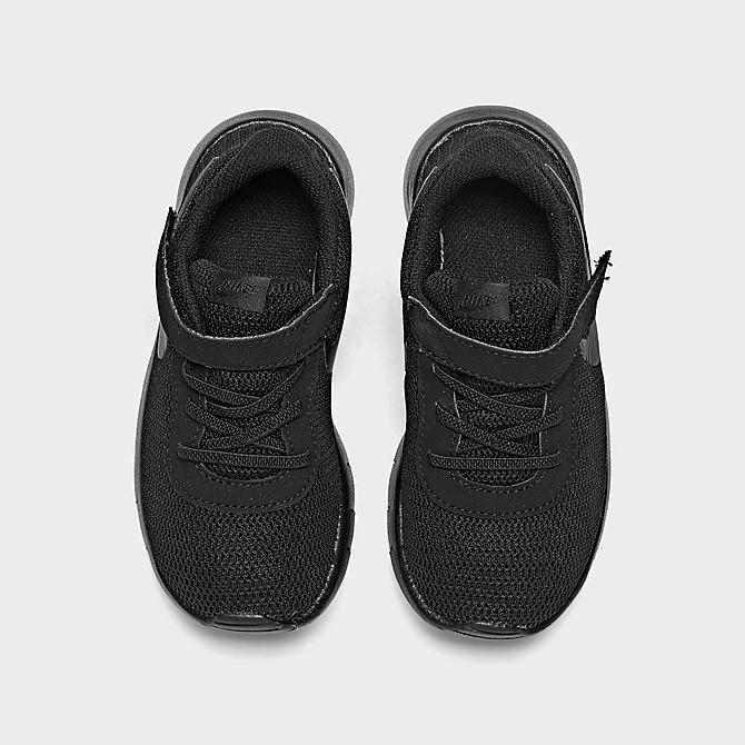 Back view of Boys' Toddler Nike Tanjun Casual Shoes in Black/Black Click to zoom