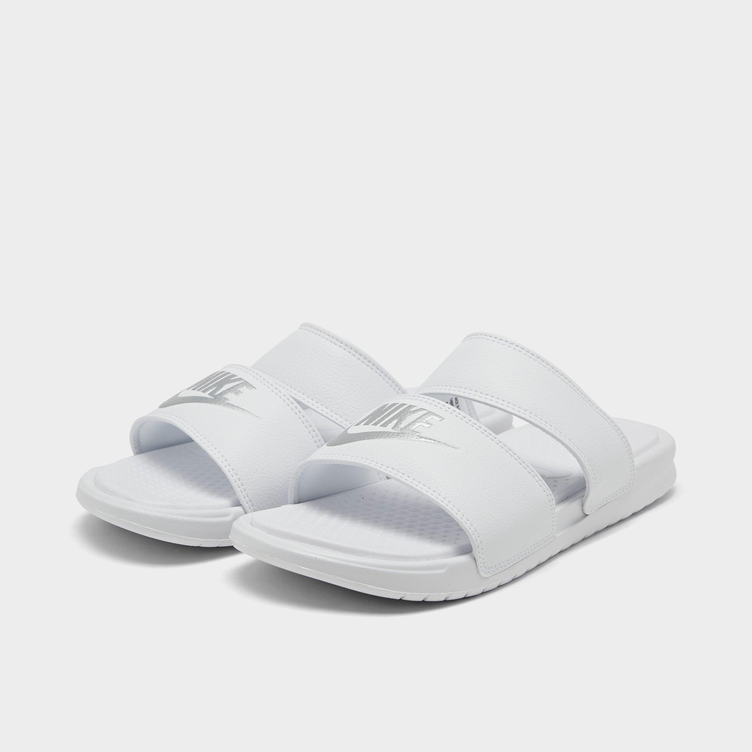 nike benassi slides duo white