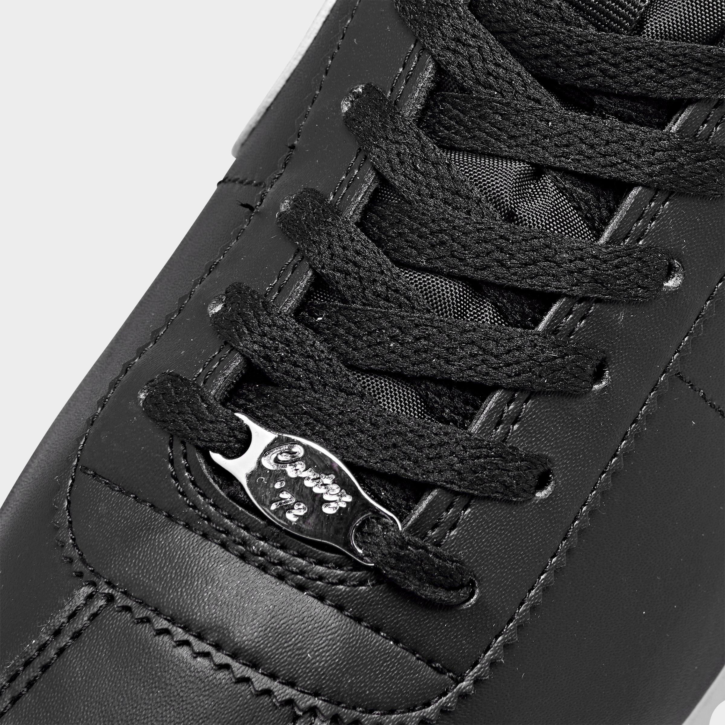 black leather nike cortez mens