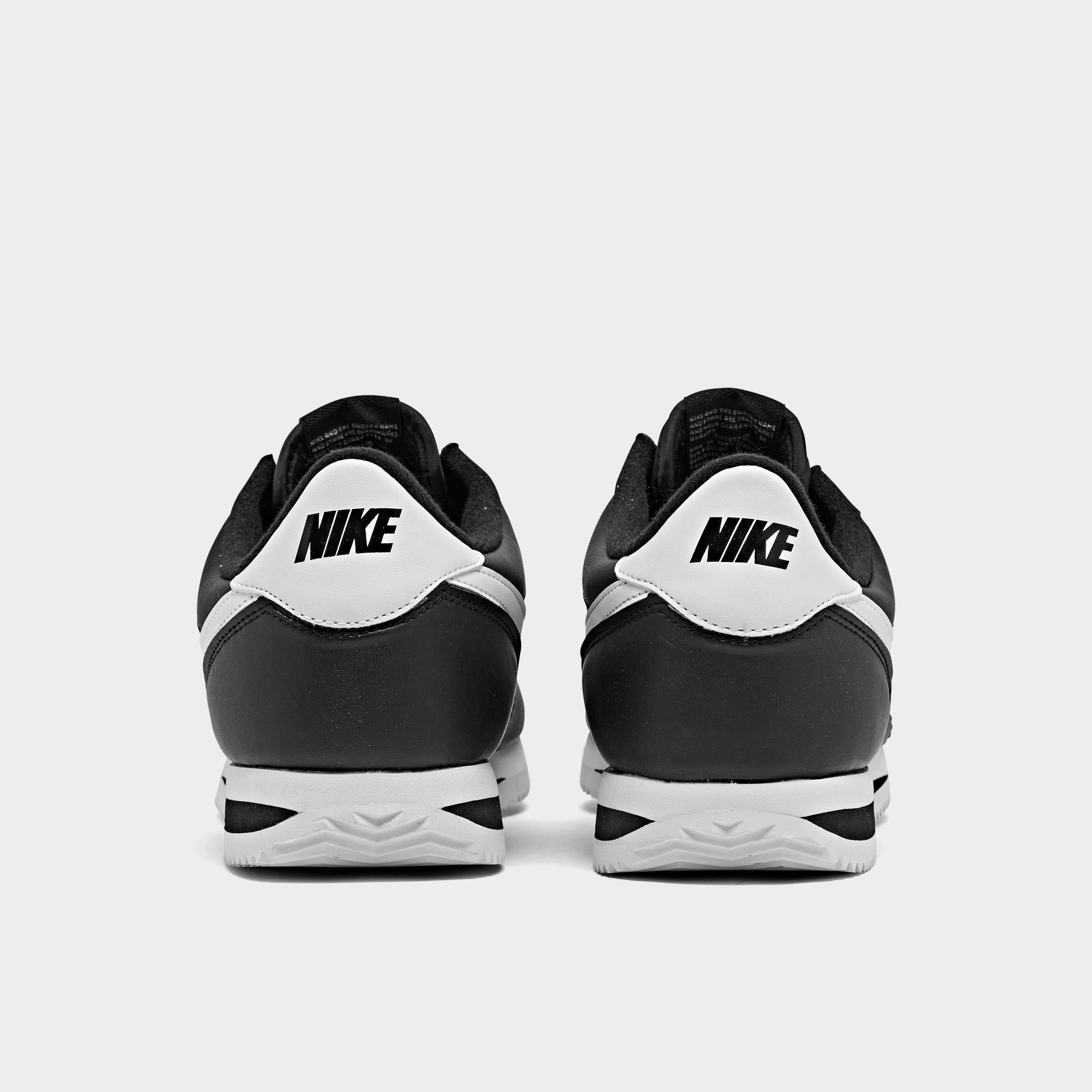mens nike cortez black and white