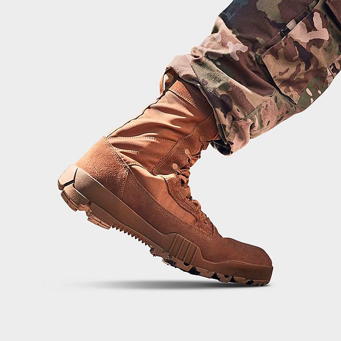 Front view of Men's Nike SFB Jungle Leather Tactical Boots in Coyote/Coyote Click to zoom