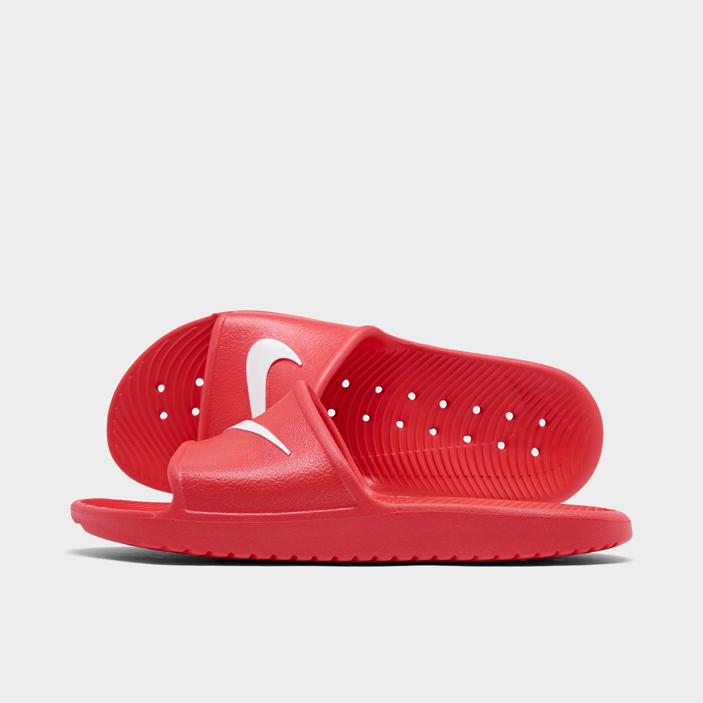 red nike kawa slides