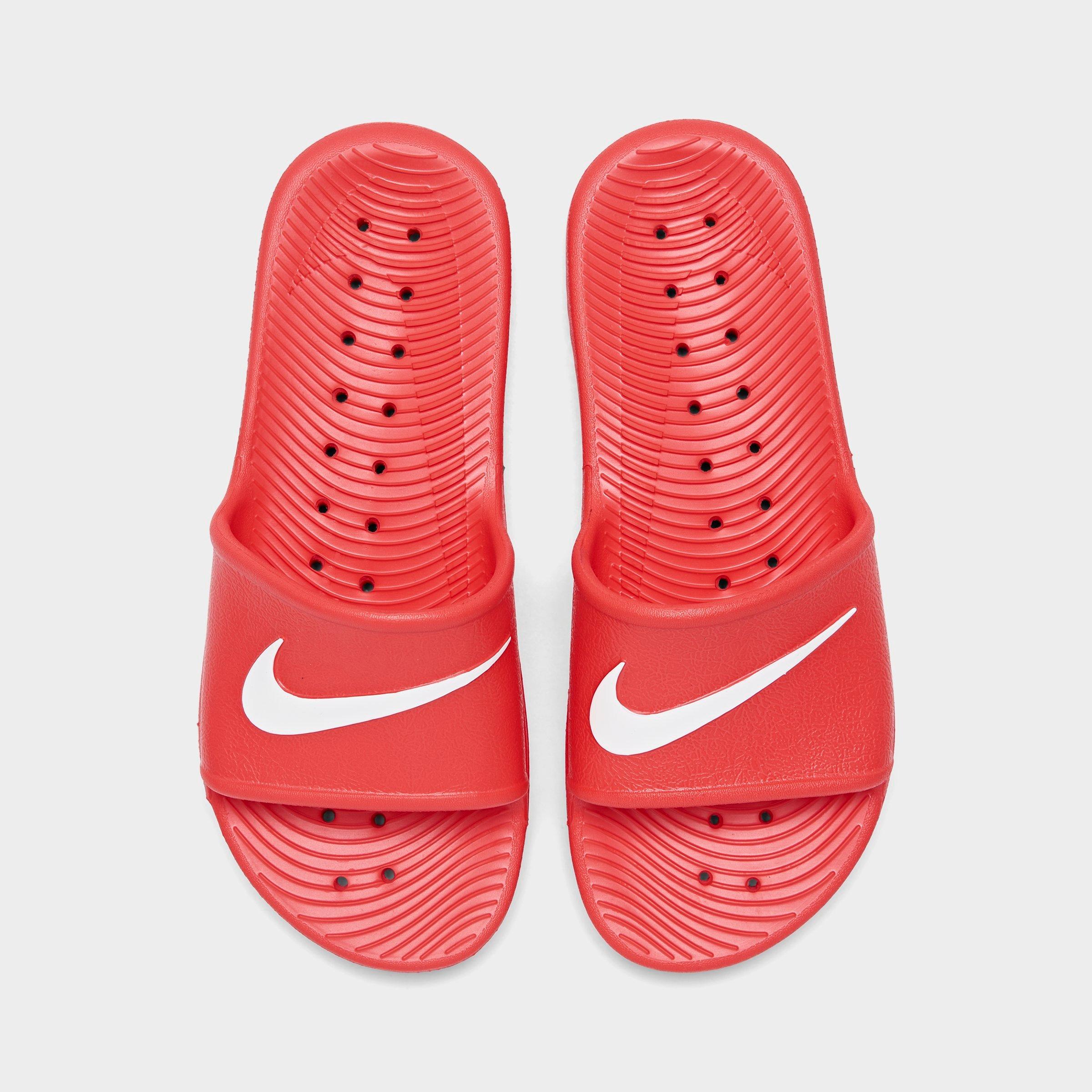 red nike kawa slides