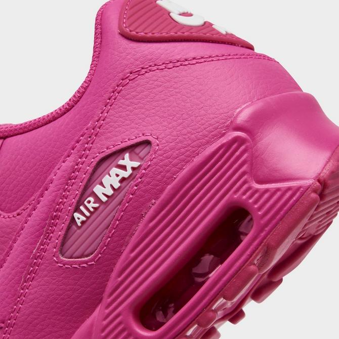 Girls' air max 90 leather shoe - laser fuchsia sale