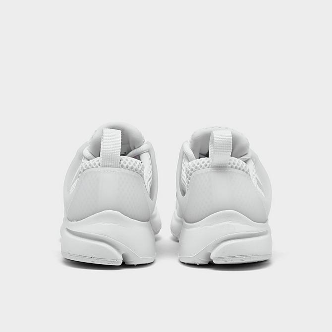 Left view of Boys' Big Kids' Nike Presto Casual Shoes in White/White/White Click to zoom