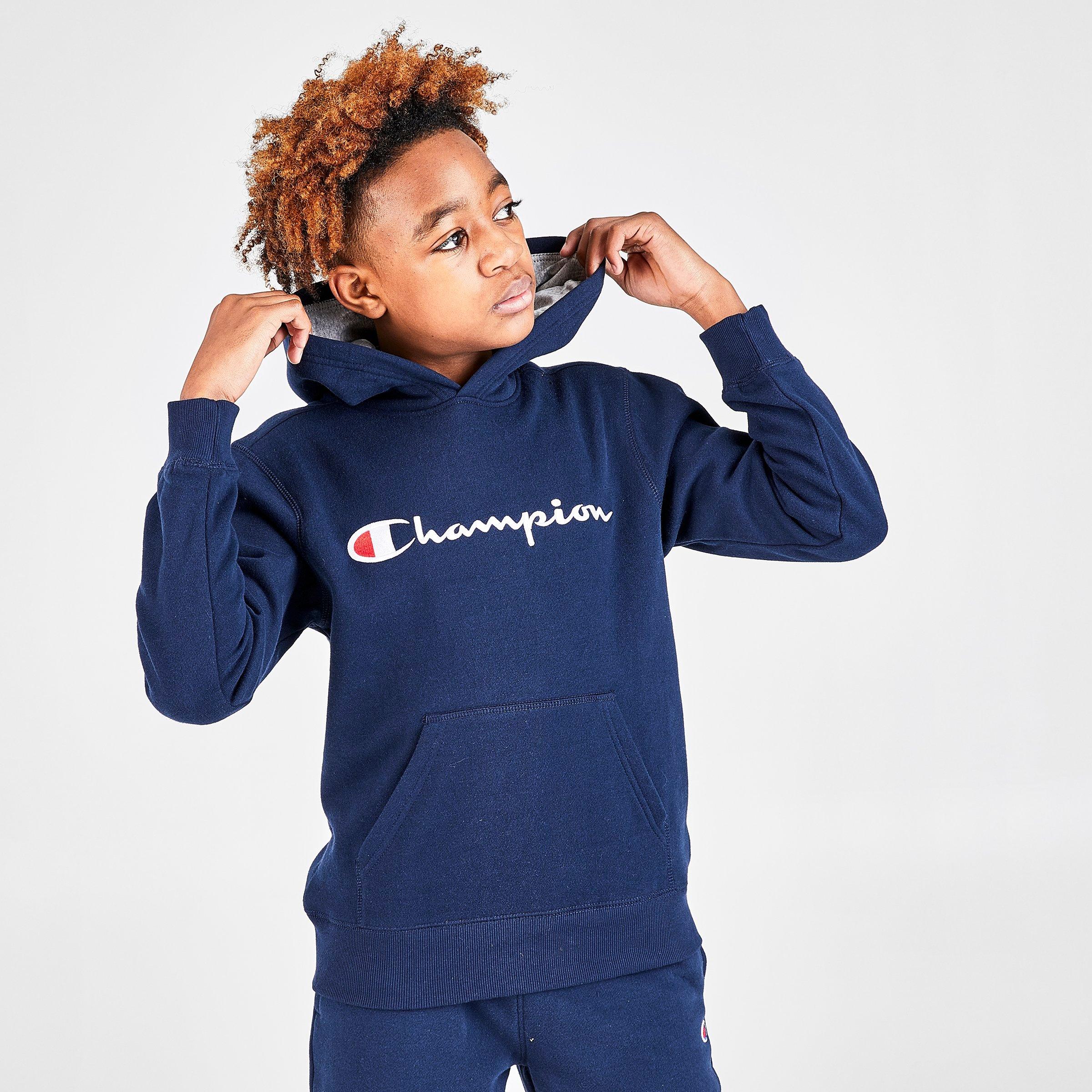 blue champion hoodie kids