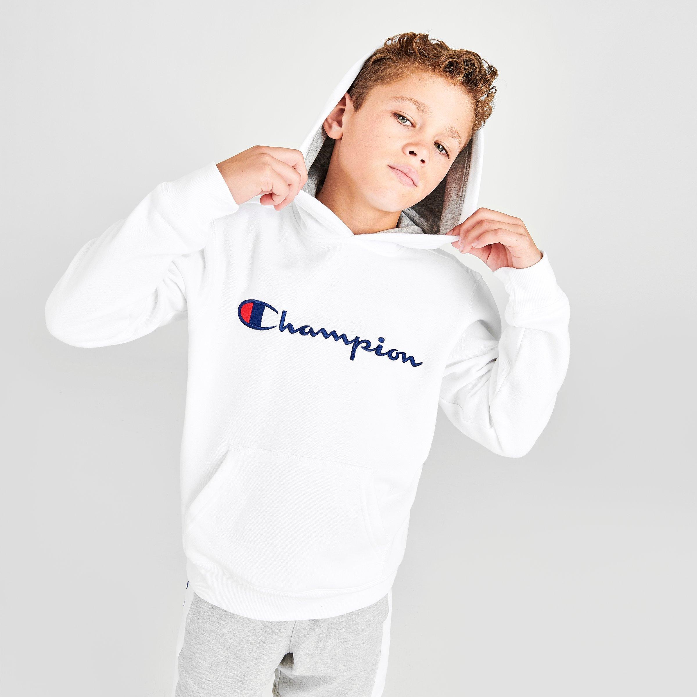 champion grey hoodie kids