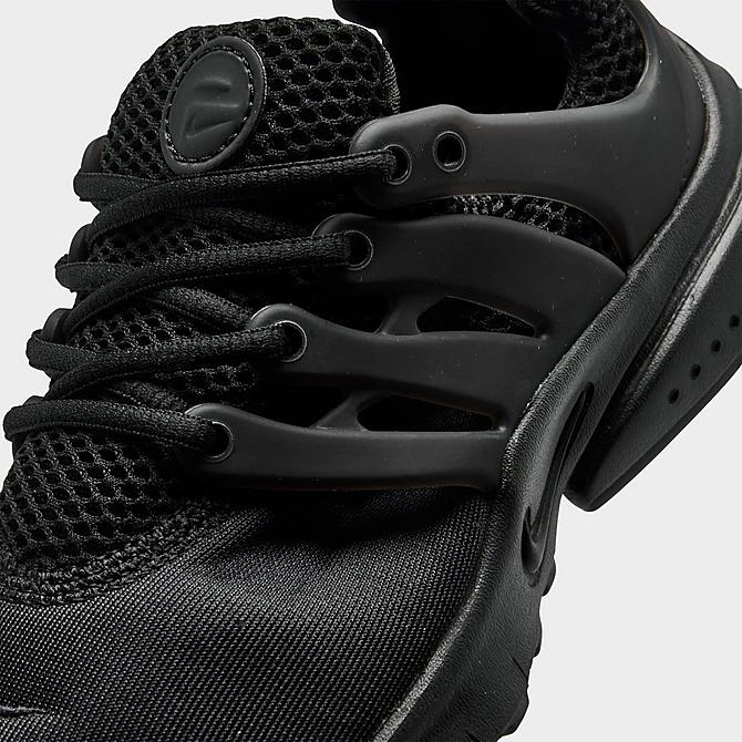 Front view of Boys' Little Kids' Nike Presto Casual Shoes in Black Click to zoom